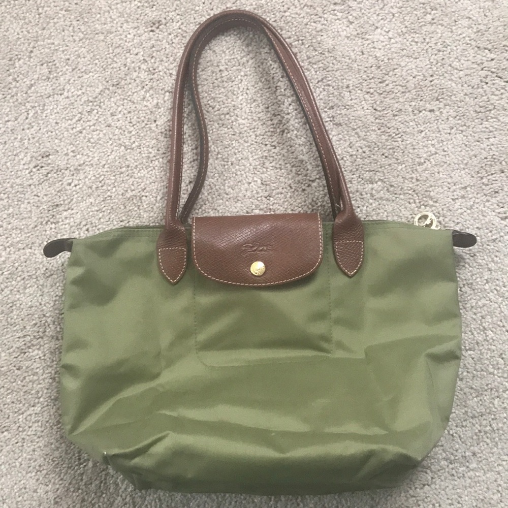 Longchamp Le Pliage Small Tote in light green
